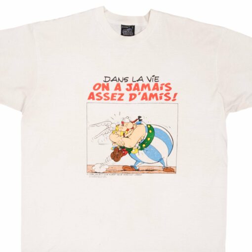 VINTAGE ASTERIX & OBELIX ON A JAMAIS ASSEZ D’AMIS TEE SHIRT 1996