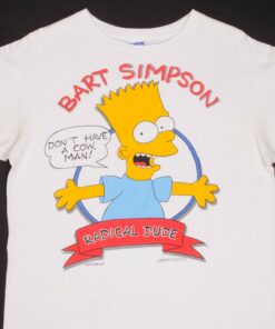 VINTAGE BART SIMPSON RADICAL DUDE TEE SHIRT 1989 SIZE LARGE MADE IN USA 1