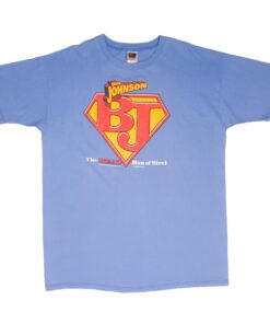 VINTAGE BIG JOHNSON THE REAL MAN OF STEEL TEE SHIRT 1 VINTAGE BIG JOHNSON THE REAL MAN OF STEEL TEE SHIRT 2