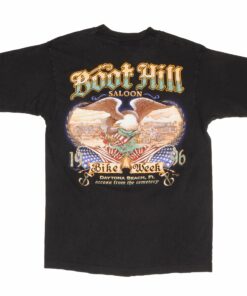 VINTAGE BOOT HILL SALOON BIKE WEEK 1996 TEE SHIRT SIZE LARGE MADE IN USA_