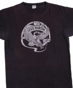VINTAGE CHAMPION HARLEY DAVIDSON TEE SHIRT 1970s SIZE MEDIUM MADE IN USA