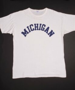 VINTAGE CHAMPION MICHIGAN UNIVERSITY TEE SHIRT 1970s SIZE XL MADE IN USA 1 VINTAGE CHAMPION MICHIGAN UNIVERSITY TEE SHIRT 1970s SIZE XL MADE IN USA 2