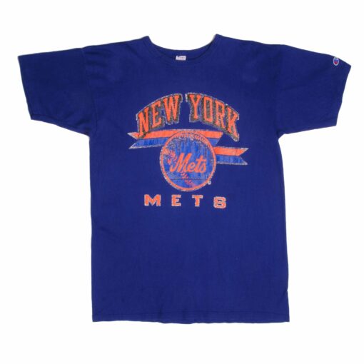 VINTAGE CHAMPION MLB NEW YORK METS TEE SHIRT 1988 SIZE LARGE MADE IN USA