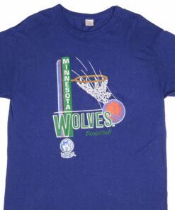 VINTAGE CHAMPION NBA MINNESOTA TIMBERWOLVES TEE SHIRT 1980S XL MADE USA VINTAGE CHAMPION NBA MINNESOTA TIMBERWOLVES TEE SHIRT 1980S XL MADE USA