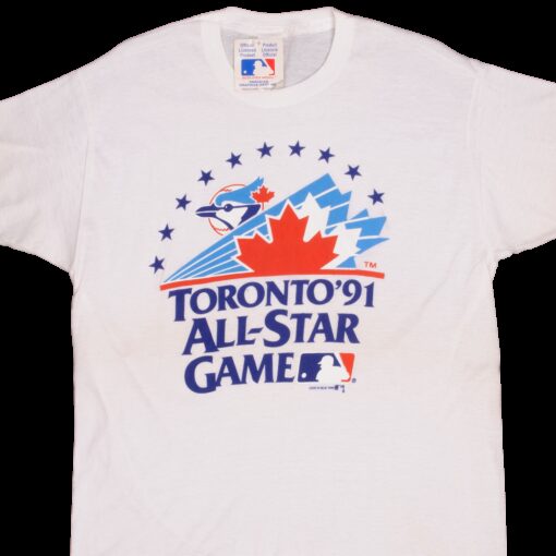 VINTAGE DEADSTOCK MLB TORONTO BLUE JAYS ALL STAR GAME 1990 TEE SHIRT