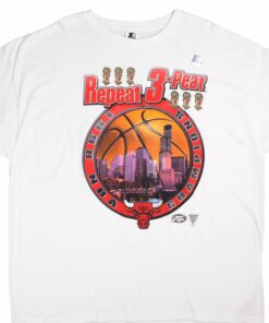 VINTAGE DEASTOCK NBA CHICAGO BULLS 1998 CHAMPIONS TEE SHIRT 1