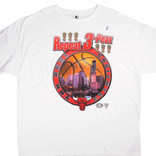 VINTAGE DEASTOCK NBA CHICAGO BULLS 1998 CHAMPIONS TEE SHIRT