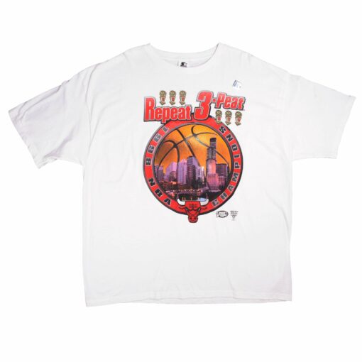 VINTAGE DEASTOCK NBA CHICAGO BULLS 1998 CHAMPIONS TEE SHIRT