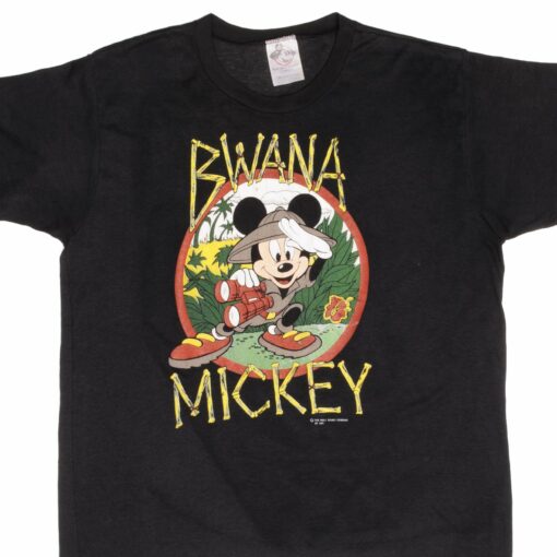 VINTAGE DISNEY BWANA MICKEY MOUSE 1980S TEE SHIRT SIZE XL MADE IN USA