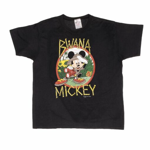 VINTAGE DISNEY BWANA MICKEY MOUSE 1980S TEE SHIRT SIZE XL MADE IN USA