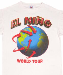 VINTAGE EL NINO Y LA NINA WORLD TOUR CLIMATE PATERN TEE SHIRT 1990S LARGE VINTAGE EL NINO Y LA NINA WORLD TOUR CLIMATE PATERN TEE SHIRT 1990S LARGE