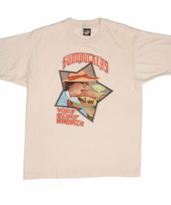 VINTAGE FUDDRUCKERS WORLD'S GREATEST BURGERS TEE SHIRT 1990S LARGE MADE USA 1 VINTAGE FUDDRUCKERS WORLDS GREATEST BURGERS TEE SHIRT 1990S LARGE MADE USA 2