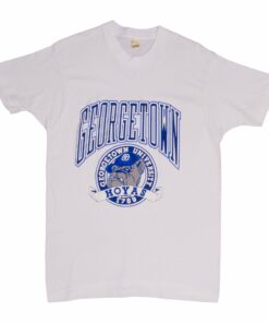 VINTAGE GEORGETOWN UNIVERSITY HOYAS TEE SHIRT 1980S MEDIUM MADE USA 1 VINTAGE GEORGETOWN UNIVERSITY HOYAS TEE SHIRT 1980S MEDIUM MADE USA 2