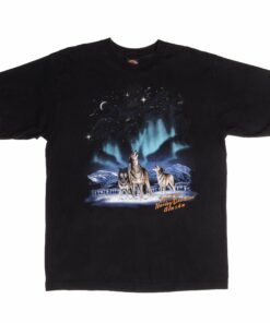 VINTAGE HARLEY DAVIDSON ALASKA WOLF TEE SHIRT 2005 SIZE XL MADE IN USA