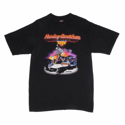 VINTAGE HARLEY DAVIDSON CAFE LAS VEGAS TEE SHIRT 1990S MEDIUM MADE USA