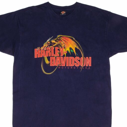 VINTAGE HARLEY DAVIDSON DRAGON 2001 TEE SHIRT SIZE XL MADE IN USA