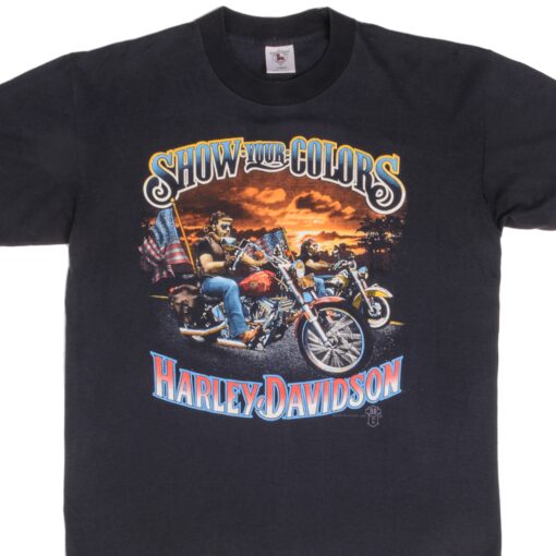 VINTAGE HARLEY DAVIDSON HOLOUBEK TEE SHIRT 1987 SIZE MEDIUM MADE IN USA