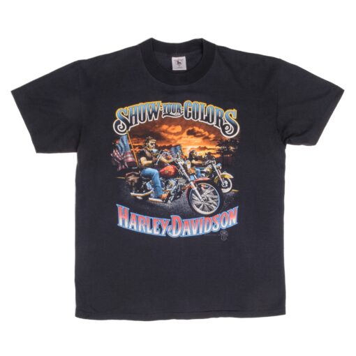 VINTAGE HARLEY DAVIDSON HOLOUBEK TEE SHIRT 1987 SIZE MEDIUM MADE IN USA