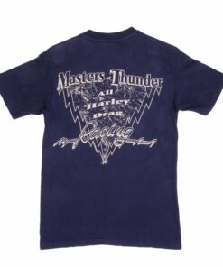 VINTAGE HARLEY DAVIDSON MASTER OF THUNDER TEE SHIRT 1995 SIZE SMALL MADE IN USA 2 VINTAGE HARLEY DAVIDSON MASTER OF THUNDER TEE SHIRT 1995 SIZE SMALL MADE IN USA 3