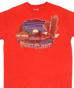 VINTAGE HARLEY DAVIDSON NIGHT FLIGHT 1990 TEE SHIRT SIZE LARGE MADE IN USA VINTAGE HARLEY DAVIDSON NIGHT FLIGHT 1990 TEE SHIRT SIZE LARGE MADE IN USA