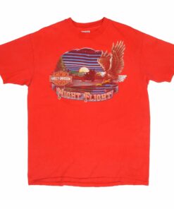 VINTAGE HARLEY DAVIDSON NIGHT FLIGHT 1990 TEE SHIRT SIZE LARGE MADE IN USA