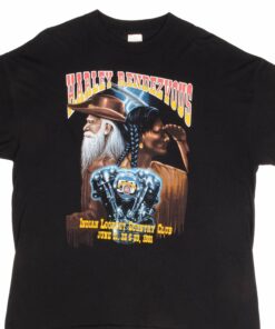 VINTAGE HARLEY DAVIDSON RENDEZ VOUS TEE SHIRT 1991 LARGE MADE IN USA
