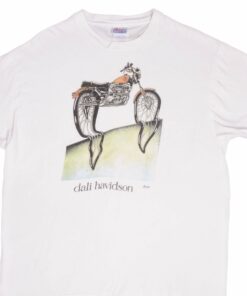 VINTAGE HARLEY DAVIDSON SALVATORE DALI ART TEE SHIRT 1990S 1