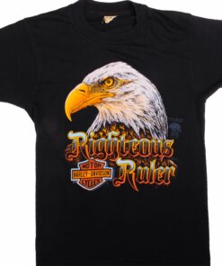 VINTAGE HARLEY DAVIDSON TEE SHIRT 3D EMBLEM 1980s SIZE SMALL MADE IN USA