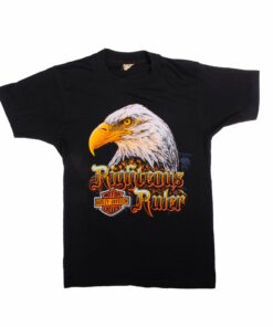 VINTAGE HARLEY DAVIDSON TEE SHIRT 3D EMBLEM 1980s SIZE SMALL MADE IN USA