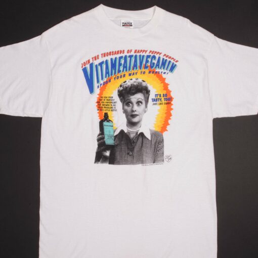 VINTAGE I LOVE LUCY VITAMEATAVEGAMIN 1992 TEE SHIRT