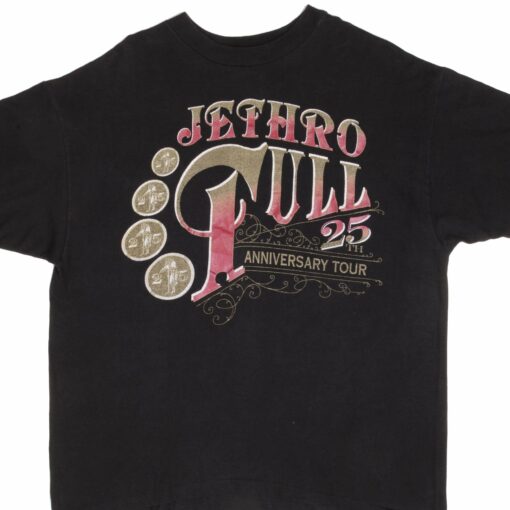 VINTAGE JETHRO TULL 25TH ANNIVERSARY 1993 TOUR TEE SHIRT XL MADE IN USA