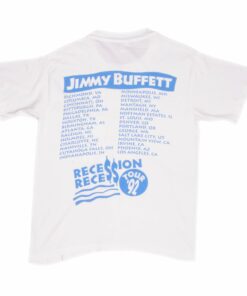 VINTAGE JIMMY BUFFETT RECESSION TOUR 1992 TEE SHIRT SIZE MEDIUM MADE IN USA 1 VINTAGE JIMMY BUFFETT RECESSION TOUR 1992 TEE SHIRT SIZE MEDIUM MADE IN USA 2