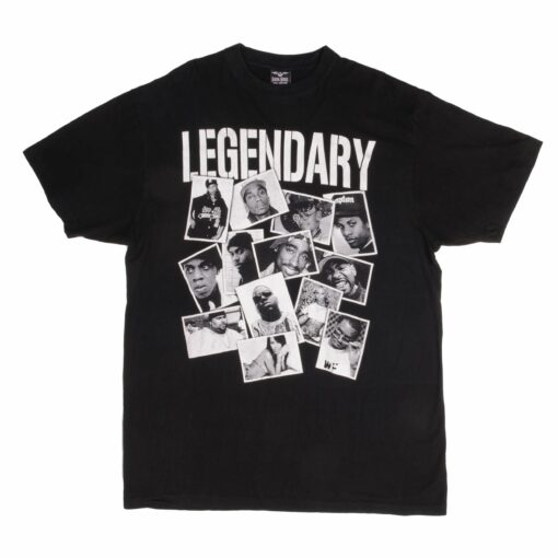 VINTAGE LEGENDARY HIP HOP 2PAC NOTORIOUS BIG RAP TEE SHIRT 1990s