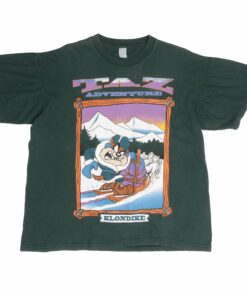 VINTAGE LOONEY TUNES TAZ ADVENTURE KLONDIKE TEE SHIRT 1990S