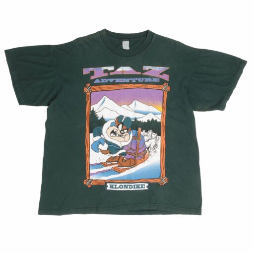 VINTAGE LOONEY TUNES TAZ ADVENTURE KLONDIKE TEE SHIRT 1990S