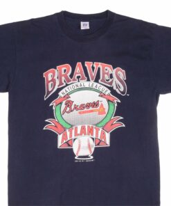 VINTAGE MLB ATLANTA BRAVES 1992 LOGO 7 TEE SHIRT XL MADE IN USA