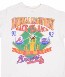 VINTAGE MLB ATLANTA BRAVES WESTERN CHAMPS 1992 TEE SHIRT XL MADE IN USA VINTAGE MLB ATLANTA BRAVES WESTERN CHAMPS 1992 TEE SHIRT XL MADE IN USA