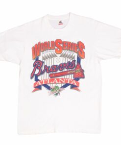 VINTAGE MLB ATLANTA BRAVES WORLD CHAMPIONS 1991 TEE SHIRT LARGE MADE IN USA VINTAGE MLB ATLANTA BRAVES WORLD CHAMPIONS 1991 TEE SHIRT LARGE MADE IN USA