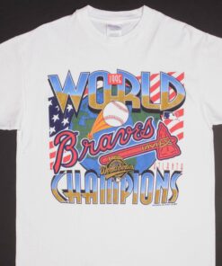 VINTAGE MLB ATLANTA BRAVES WORLD CHAMPIONS 1995 TEE SHIRT VINTAGE MLB ATLANTA BRAVES WORLD CHAMPIONS 1995 TEE SHIRT