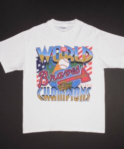 VINTAGE MLB ATLANTA BRAVES WORLD CHAMPIONS 1995 TEE SHIRT VINTAGE MLB ATLANTA BRAVES WORLD CHAMPIONS 1995 TEE SHIRT