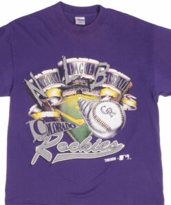 VINTAGE MLB COLORADO ROCKIES TEE SHIRT 1991 SIZE LARGE MADE IN USA VINTAGE MLB COLORADO ROCKIES TEE SHIRT 1991 SIZE LARGE MADE IN USA