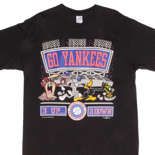 VINTAGE MLB NEW YORK YANKEES LOONEY TUNES TEE SHIRT 1993 SIZE XL MADE IN USA