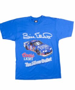 VINTAGE NASCAR BILL ELIOTT THE SILVER BULLET TEE SHIRT 1990S MEDIUM MADE USA