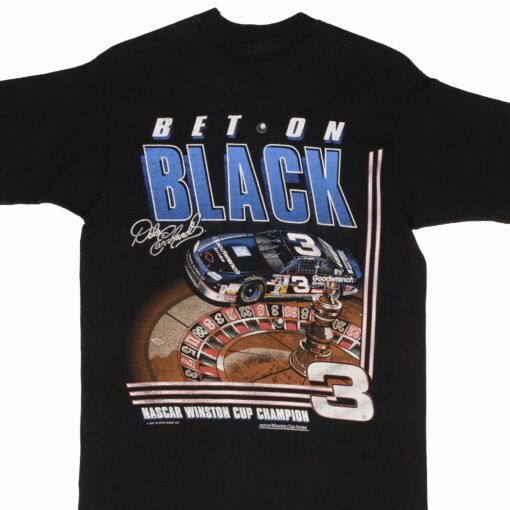 VINTAGE NASCAR DALE EARNHARDT BET ON BLACK 1993 TEE SHIRT