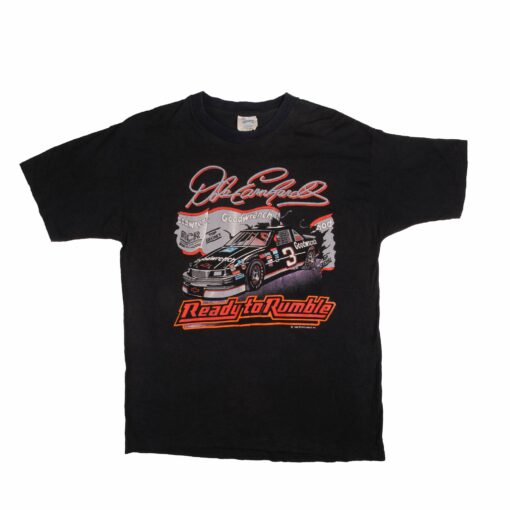 VINTAGE NASCAR DALE EARNHARDT READY TO RUMBLE 1989 TEE SHIRT LARGE MADE IN USA