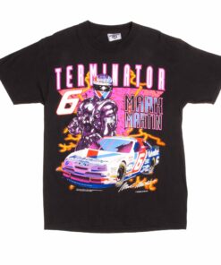 VINTAGE NASCAR MARK MARTIN TERMINATOR 1995 TEE SHIRT SIZE LARGE MADE IN USA