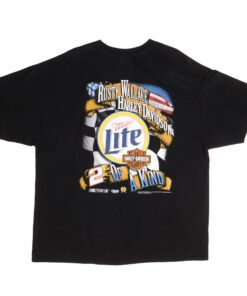 VINTAGE NASCAR RUSTY WALLACE HARLEY DAVIDSON TEE SHIRT 2000