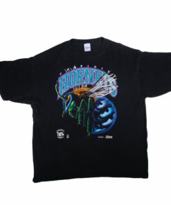 VINTAGE NBA CHARLOTTE HORNETS TEE SHIRT 1992 SIZE 2XL MADE IN USA