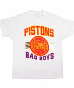 VINTAGE NBA DETROIT PISTON TEE SHIRT 1980S 1990S SIZE LARGE MADE IN USA VINTAGE NBA DETROIT PISTON TEE SHIRT 1980S 1990S SIZE LARGE MADE IN USA