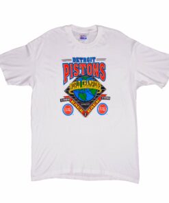 VINTAGE NBA DETROIT PISTONS WORLD CHAMPIONS TEE SHIRT 1990 SIZE XL MADE IN USA VINTAGE NBA DETROIT PISTONS WORLD CHAMPIONS TEE SHIRT 1990 SIZE XL MADE IN USA